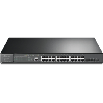 Управляемый коммутатор TP-LINK SG3428XMP JETSTREAM уровня 2+ с 24 гигабитными портами RJ45 и 4 портами SFP+